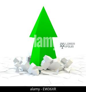 3D arrow. Vector illustration. Stock Vector