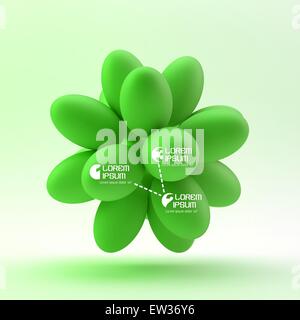 3D concept illustration. Vector template. Stock Vector