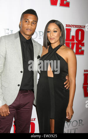 Los Angeles premiere of 'Brotherly Love' - Arrivals  Featuring: Cory Hardrict, Tia Mowry Where: West Hollywood, California, United States When: 13 Apr 2015 C Stock Photo