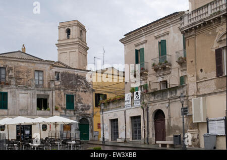 a square in the old town of Vasto, Abruzzo region, Italy Stock Photo