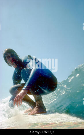 surfer self portrait using a board mounted camera Stock Photo