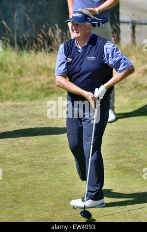 June 16, 2015. Colin Montgomerie on the 18th tee during a Tuesday practice round at the U.S. Open at CHAMBERS BAY, University Place, Washington. George Holland/Cal Sport Media. Stock Photo