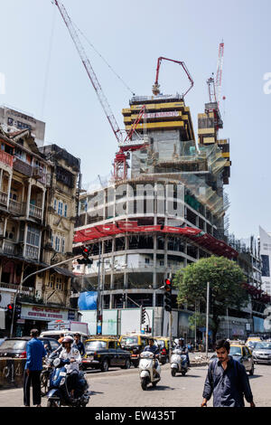 Mumbai India,Indian Asian,Tardeo,Jehangir Boman Behram Road,Dalal Estate condominium,residential,apartment,apartments,flat,flats,building,under constr Stock Photo