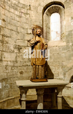 Statue of Saint Ignatius Loyola the church of Santa Maria de Veruela in the Royal Cistercian monastery of teh same name Stock Photo