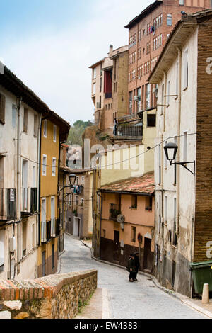 Street in the old Jewish quarter of Tarazona Stock Photo