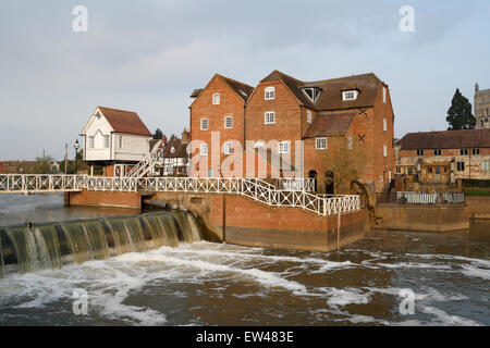 Abbey Mill on the River Avon at Tewkesbury in Gloucestershire England UK grade II* listed building Stock Photo