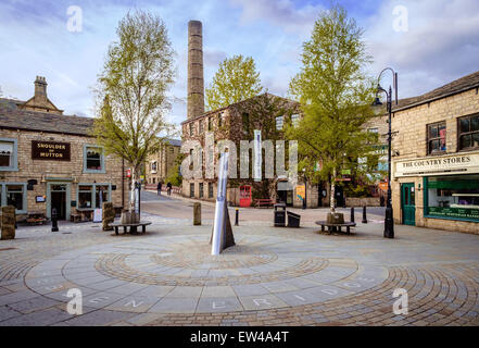 St. George's Square, Hebden Bridge, West Yorkshire, England. Stock Photo