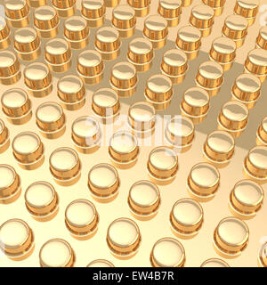 Surface covered with cylindrical bumps Stock Photo