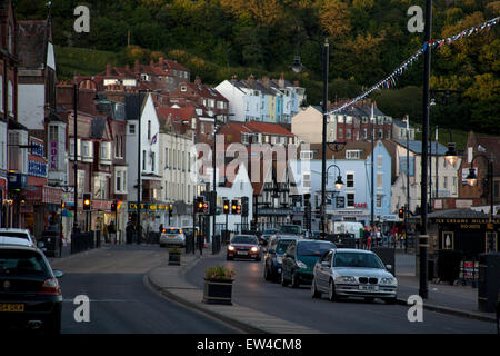 Foreshore Road in the early evening Scarborough, North Yorkshire, England UK Stock Photo