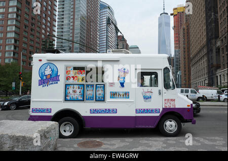 An ice cream truck on Battery Place in Lower Manhattan, New York City ...