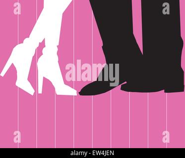 Wedding picture, bride and groom in love, the vector Stock Vector