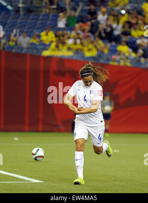 Montreal, Canada. 17th June, 2015. England's Fara Williams celebrates her goal against Colombia during the Group F match at the 2015 FIFA Women's World Cup in Montreal, Canada, on June 17, 2015. England won 2-1. Credit:  Kadri Mohamed/Xinhua/Alamy Live News Stock Photo