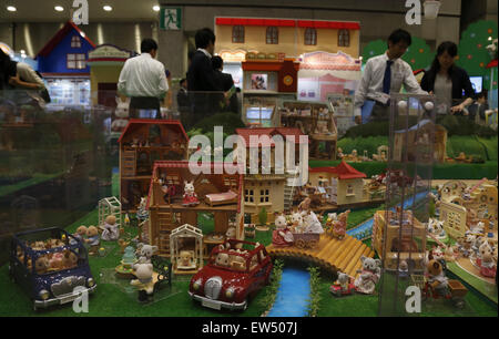 Tokyo, Japan. 18th June, 2015. Doll houses are seen during the Tokyo Toy Show 2015 in Tokyo, Japan, June 18, 2015. The 4-day annual event kicked off Thursday, attracting 149 toy companies. Credit:  Stringer/Xinhua/Alamy Live News Stock Photo