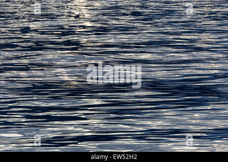 Light and shadow, ripples, sea, Denmark Strait, Greenland Stock Photo