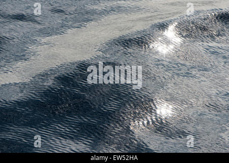 Ripples and light spots, surface of the sea, Denmark Strait, Greenland Stock Photo