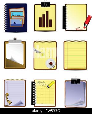 Vector Nine Office and Business icons. Help for designers and web-designers Stock Vector