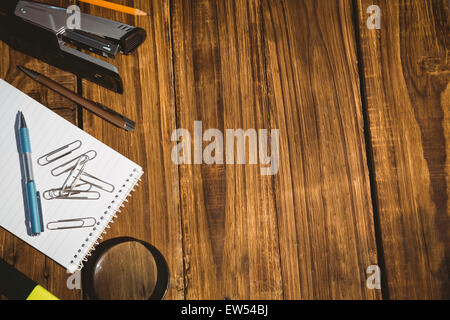 Students desk Stock Photo