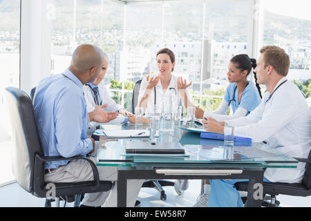 Team of doctors having a meeting Stock Photo
