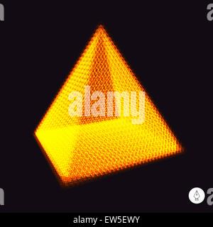 Pyramid. 3d vector illustration. Can be used as design element. Stock Vector
