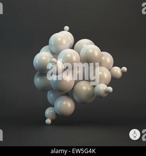 3d abstract spheres. Vector illustration. Can be used for presentations, web design. Stock Vector