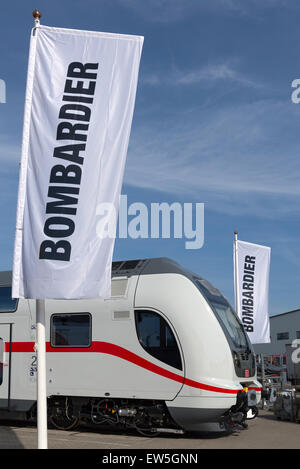 Berlin, Germany, double-deck driving trailers for intercity traffic (IC Dosto) Stock Photo