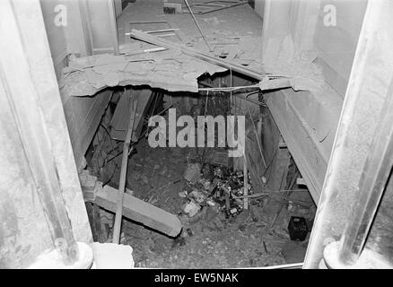 Tavern in the Town, Pub. 22nd November 1974. Bomb damage. Birmingham Pub Bombings 1974. The Tavern in the Town, a central Birmingham pub was bombed 21st November 1974, one of several bombings. Altogether, 21 people were killed and 182 people were injured. Stock Photo