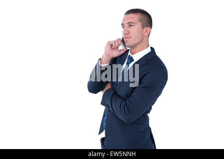 Businessman having phone call Stock Photo