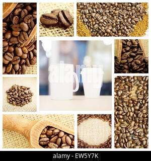 Composite image of close up of mug on the desk Stock Photo
