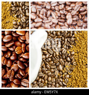Composite image of close up of coffee seeds Stock Photo