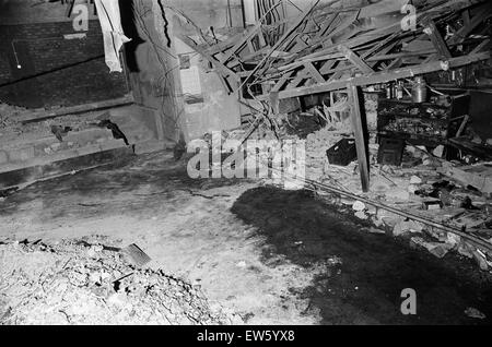 Tavern in the Town, Pub. 22nd November 1974. Bomb damage. Birmingham Pub Bombings 1974. The Tavern in the Town, a central Birmingham pub was bombed 21st November 1974, one of several bombings. Altogether, 21 people were killed and 182 people were injured. Stock Photo