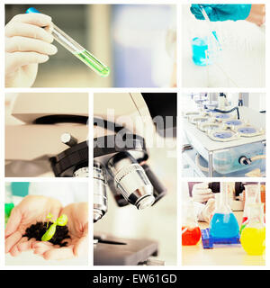 Composite image of close up of a microscope Stock Photo