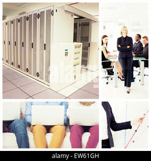 Composite image of data center Stock Photo