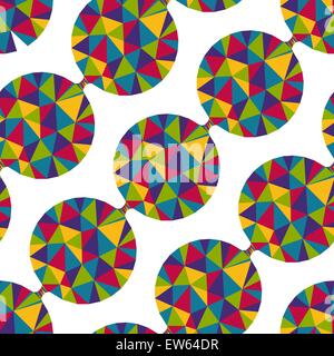 Geometric seamless pattern with gems. Vector illustration. Can be used for wallpaper, web page background, book cover. Stock Vector