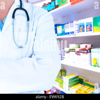 Composite image of doctor standing arms crossed Stock Photo