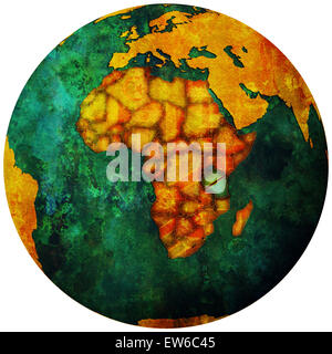 Tanzania on political globe with flag. 3D illustration Stock Photo - Alamy