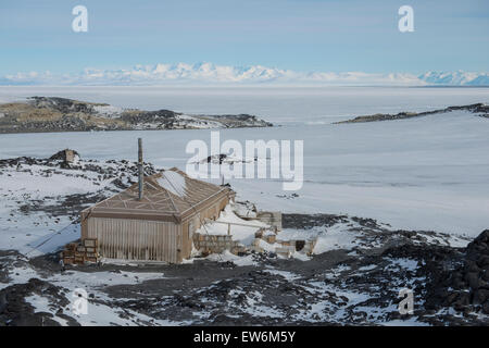 Earnest Shackletons Hut at Cape Royds, Antarctica Stock Photo