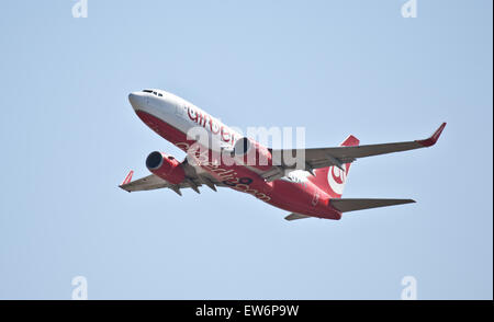 Air Berlin Boeing 737 D-ABLD departing  London-Heathrow Airport LHR Stock Photo