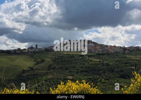 a view of the town of Pomarico in Basilicata (italy) Stock Photo