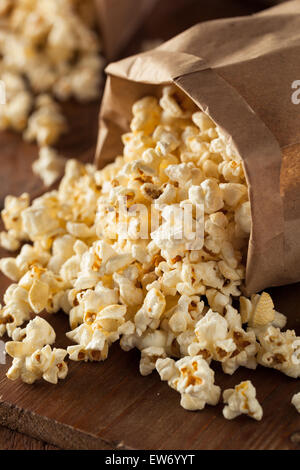 Homemade Kettle Corn Popcorn in a Bag Stock Photo