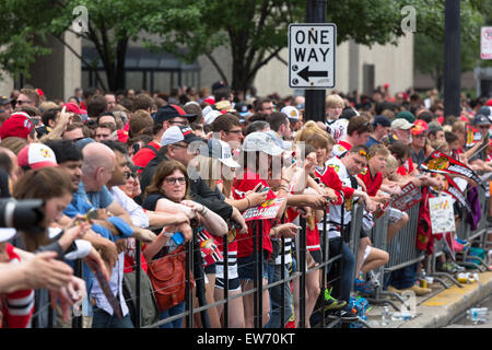 Chicago, Illinois, USA. 18th June, 2015. Chicago Blackhawks victory celebration. Credit:  Gary Hebding Jr./Alamy Live News Stock Photo