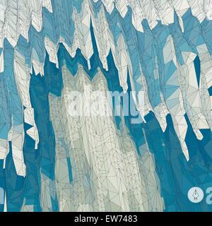 Abstract landscape background. Mosaic vector illustration. Can be used for banner, flyer, book cover and poster. Stock Vector