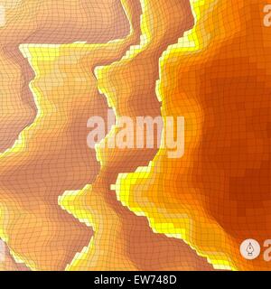 Abstract landscape background. Mosaic vector illustration. Can be used for banner, flyer, book cover and poster. Stock Vector