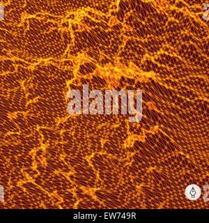 Abstract vector landscape background. 3d technology vector illustration. Can be used for banner, flyer, book cover, poster. Stock Vector