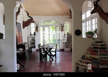 Dining area in the Ernest Hemingway house, Finca La Vigia, near Havana, Cuba Stock Photo