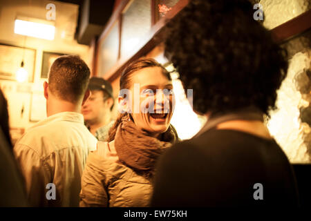 Irish bar in Taiwan, People celebrating Stock Photo