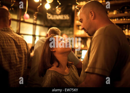 Irish bar in Taiwan, People celebrating Stock Photo