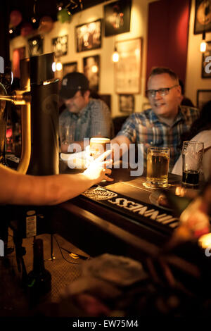 Irish bar in Taiwan, People celebrating Stock Photo