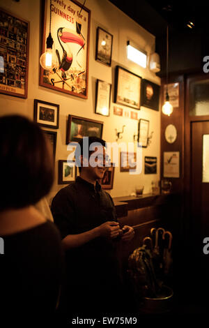 Irish bar in Taiwan, People celebrating Stock Photo