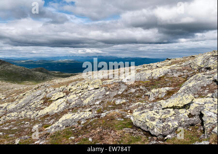 Norway. The rugged mountainous landscape above Vinstra and Lillehammer in the centre of the country Stock Photo