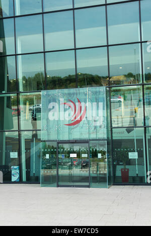 North aspect and main entrance to the  AJ Bell stadium, Salford, formerly known as the Salford City Stadium. Stock Photo